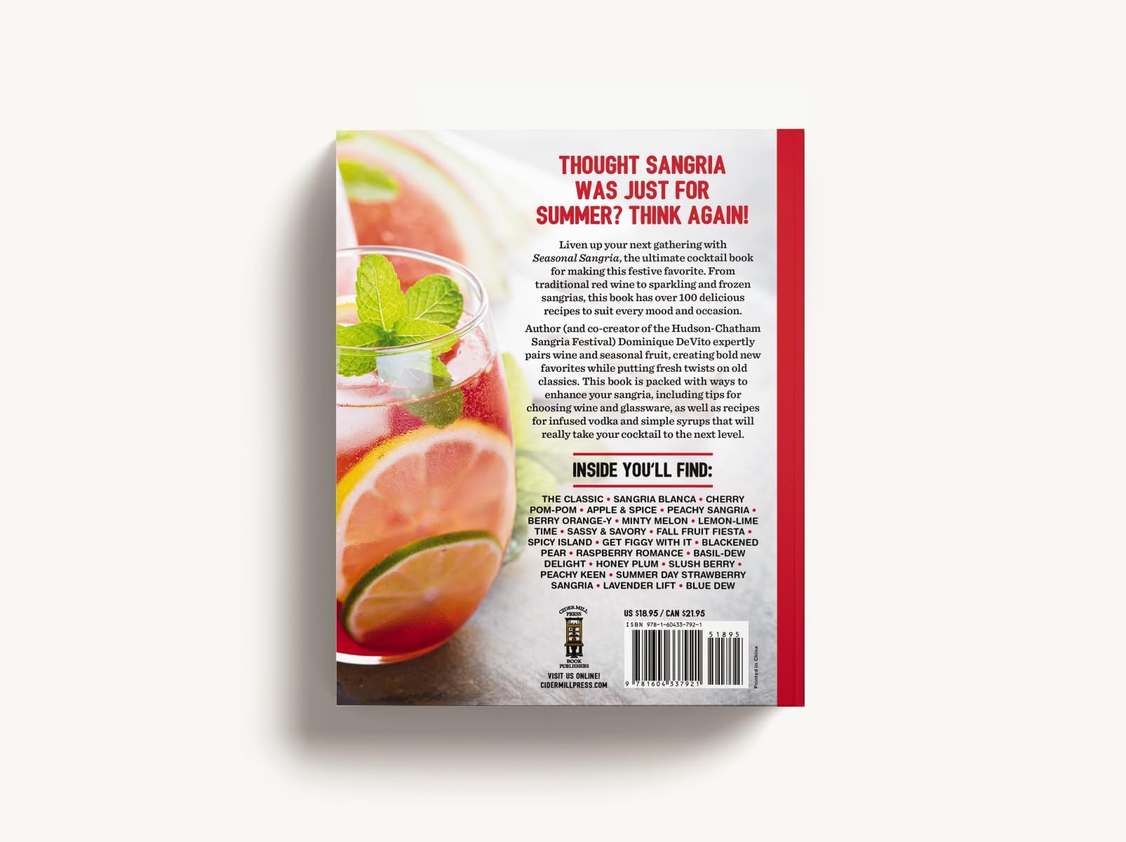 Dominique DeVito Seasonal Sangria: 101 Delicious Recipes to Enjoy All Year Long! (101 Sangria Recipes For Every Season) (The Art of Entertaining)