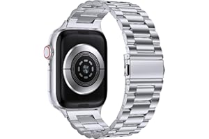 Metal watch band, suitable for Apple Watch bands, sizes 38mm, 40mm, 41mm, business stainless steel band, unisex, compatible w