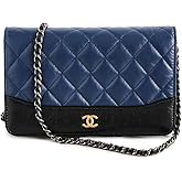 WHAT GOES AROUND COMES AROUND Women's Pre-Loved Chanel Navy Calfskin Gabrielle Wallet On Chain, Navy, Blue, One Size