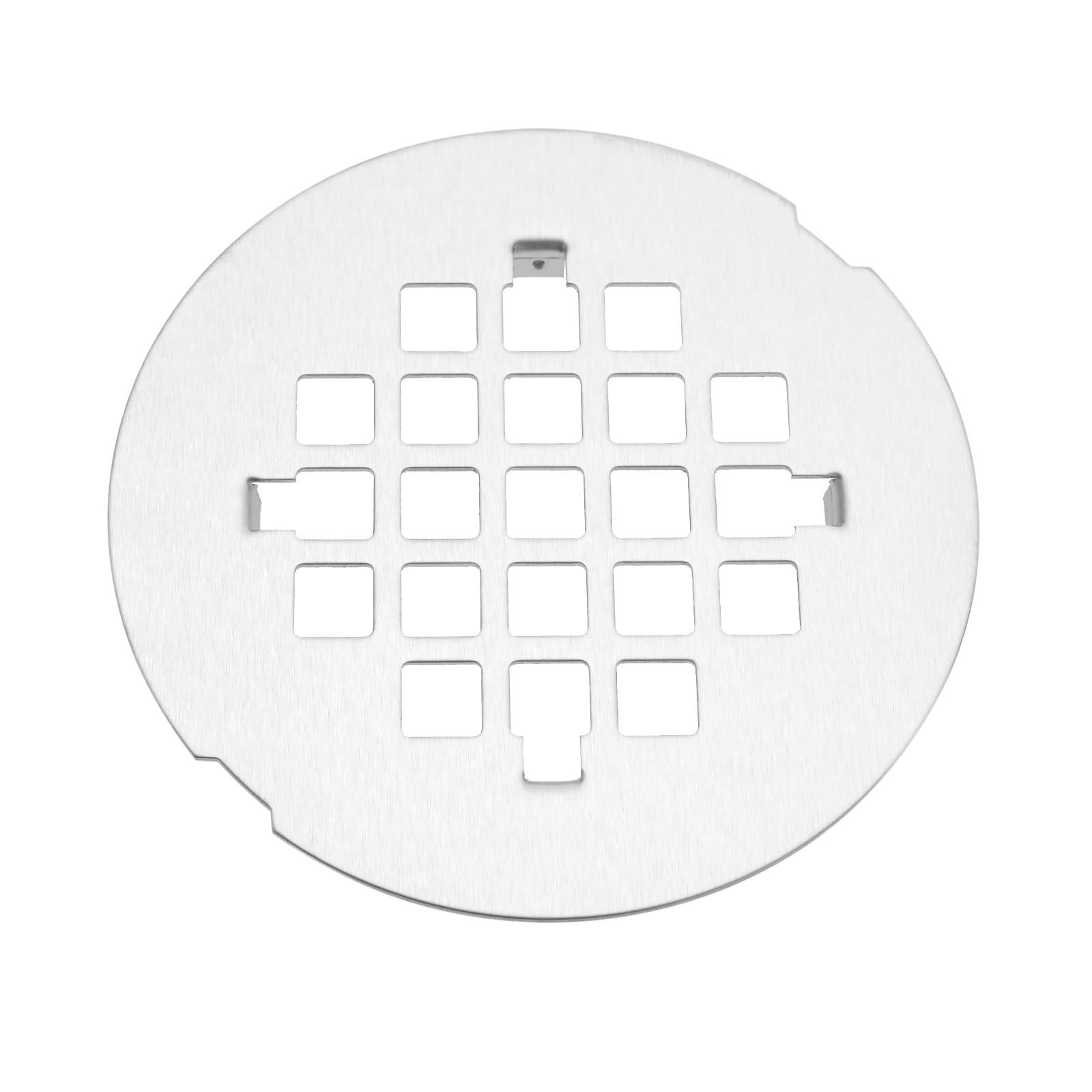 OTOTEC 1PC Snap in Shower Drain Cover 4.25 Inch Round Stainless Steel Drain Grid Cover for Bathroom Graden Balcony Garage (Square Hole)