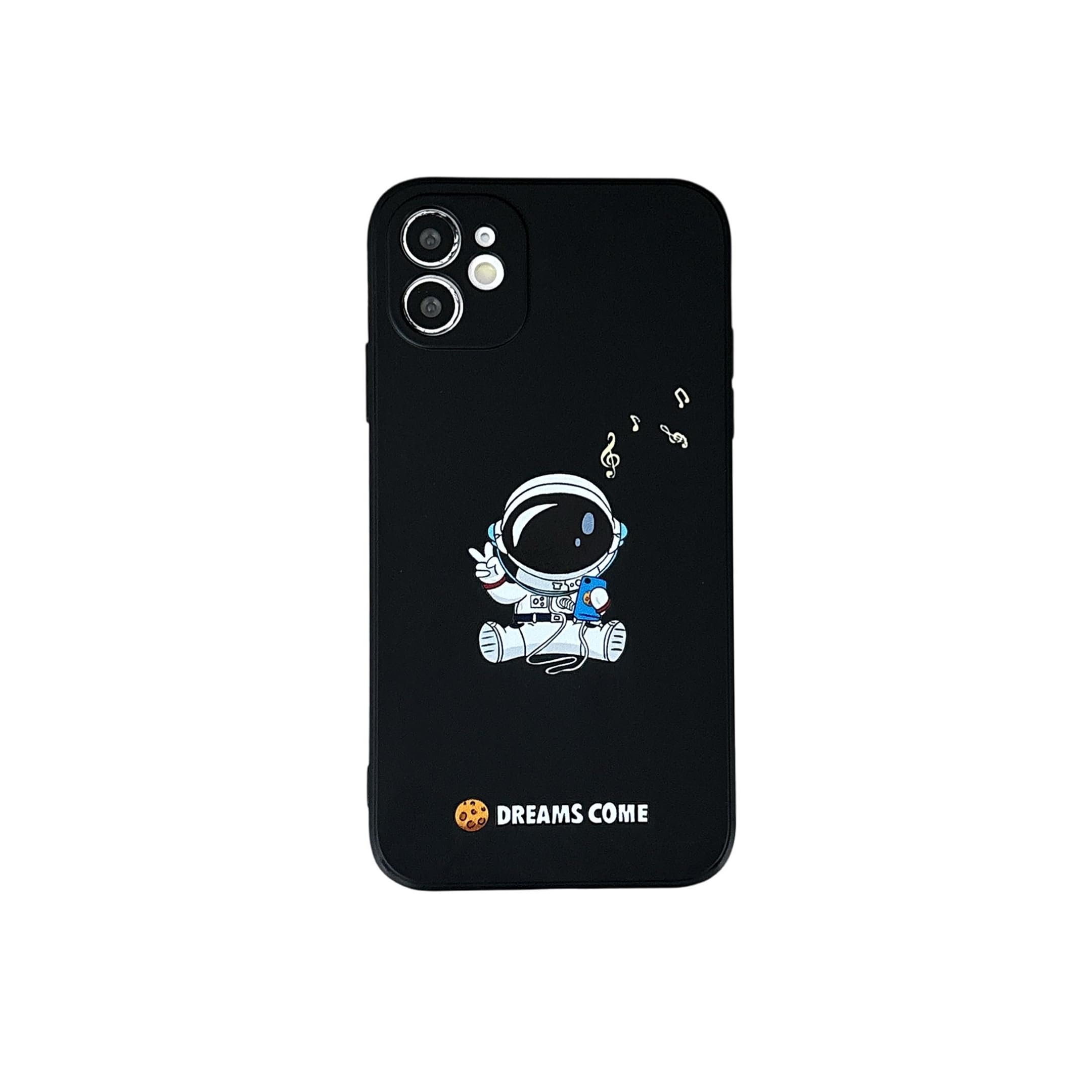 Yonds Queen for iPhone 11 Cute Case, Cool Cartoon Astronaut Space Planet Moon Design Stylish Soft TPU Bumper Shockproof Anti-Slip Protector Case (iPhone 11, Music) — image 1