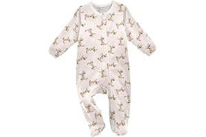 Gugusary Cute Dachshund Baby Sleepers For Girl Boys Newborn Baby Play One-Piece Footies For 0-24 Months