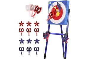 Steadyjoy Axe Throwing Game for Backyard, Bristle Target Set with 6 Axes & 6 Darts, Portable Plastic Axe Throwing Game Indoor