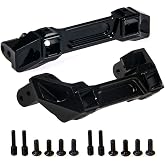 Aluminum Alloy Front Rear Bumper Mount for 1/10 RC TRX-4 Crawler Car(Black)