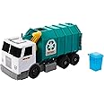 Matchbox 15-inch Recycling Truck, Lights & Sounds, Toy Cards for Kids Made from 80% ISCC-Certified Plastic* (*Mass Balance Approach)