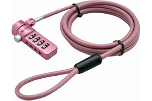 Sendt Pink Notebook/Laptop Combination Lock Security Cable