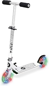 Zinc Two Wheeled Rider Kids Scooter Folding Light Up Wheels 3+ Ages