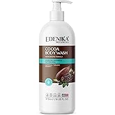 EDENIKA BOTANICALS Cocoa Butter Body Wash, Cleanses, Hydrates & Nourishes, Deep Moisturizing Shower Gel for Dry and Sensitive Skin, Women & Men, Organic & Natural, 16 fl oz