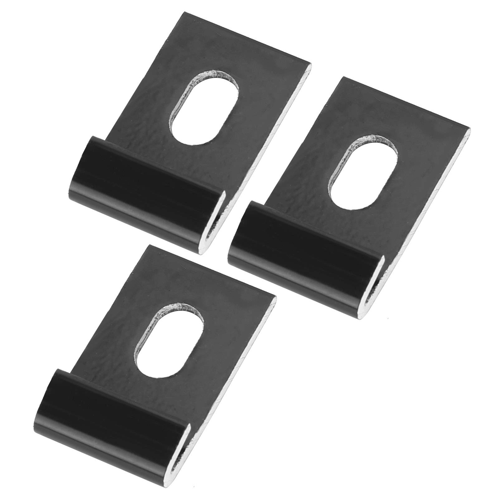 10Pcs Plant Support Stakes Base Clips Hook Greenhouse Column Support Fixings Attaches,Aluminium (Black)