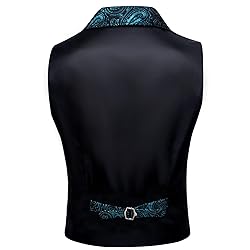 Barry.Wang Mens Blue Green Paisley Victorian Suit