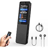 Voice Recorder with Playback, Vandlion HD Clear Digital Recording Device | 100Hrs Battery, AI Noise Reduction, One Touch Recording, Compact, Voice Activated, Password, Lecture Meeting Interview Class