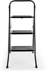 Kleeneze 3 Step Ladder Easy Reach 105cm Lightweight Folding Steel Black view 9