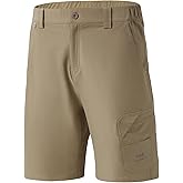 BASSDASH 10.5” Mens Fishing Cargo Shorts Quick Dry UPF 50+ Water Resistant FP01M