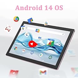 Android 14 Tablet, 10 inch 2 in 1 Tablets with