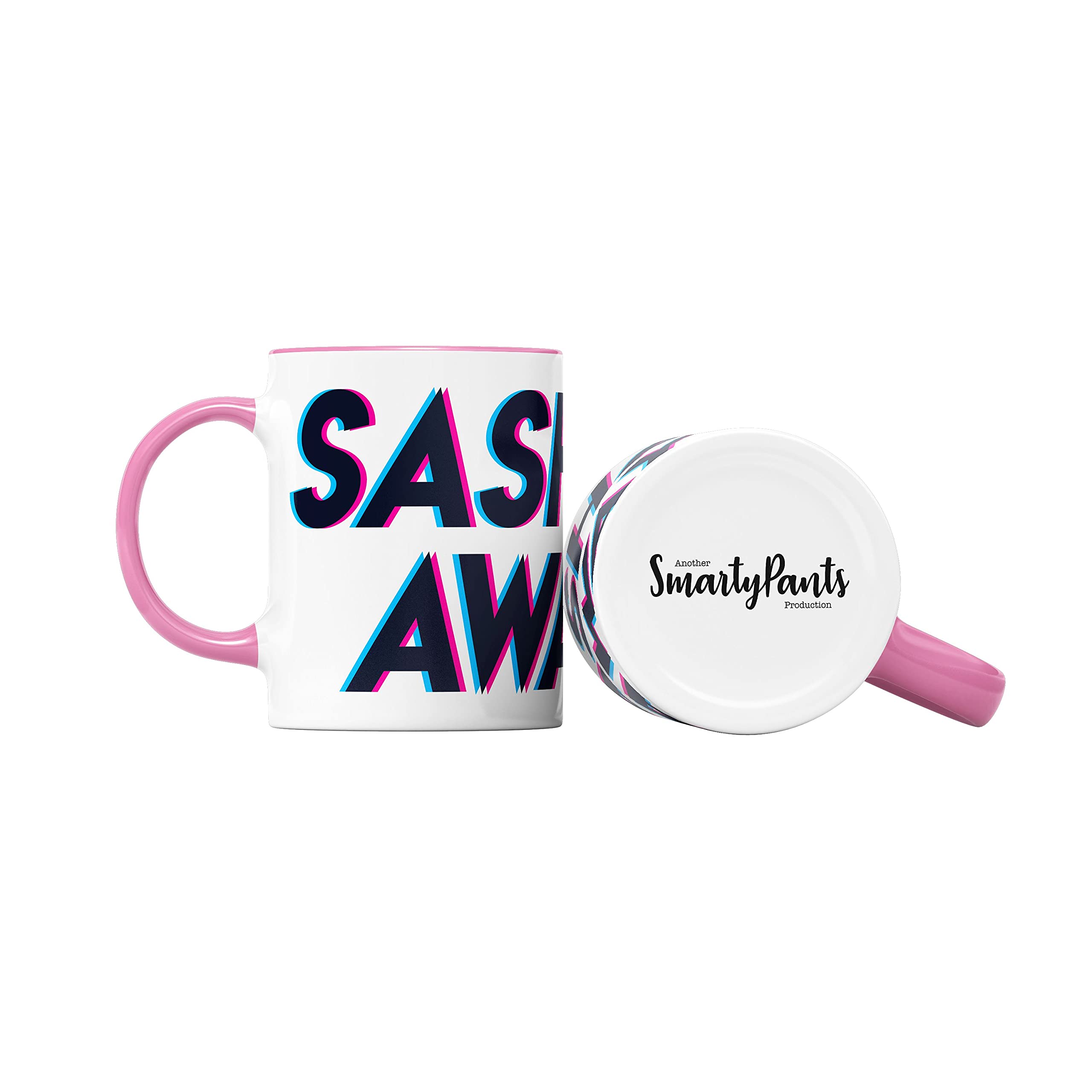 SMARTYPANTS Sashay Away Drag Queen Mug - TV Quote Unisex Ceramic Mug Coffee Tea Cup Gift Present (Pink Handle Prime)