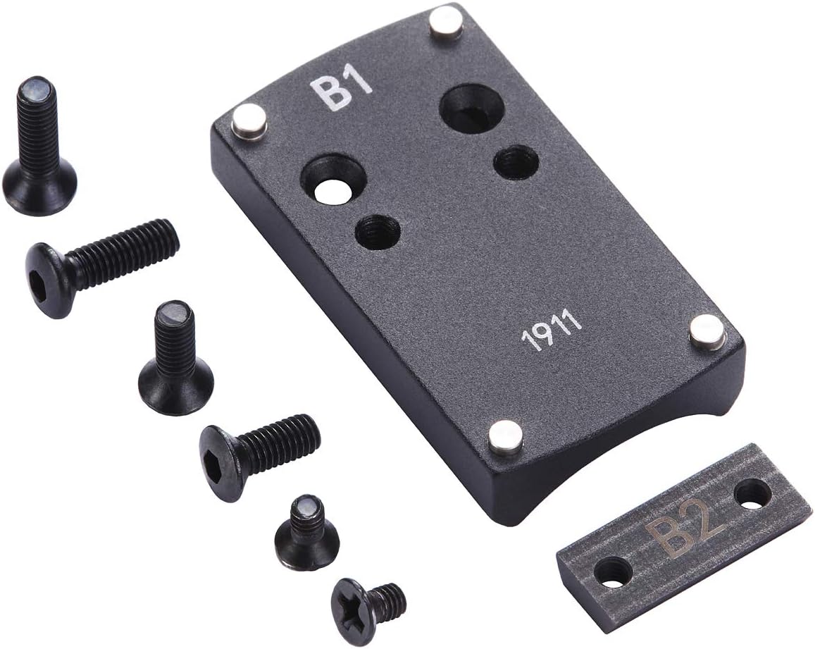 thumbnail image 2 of Novak Style 1911 Pistol Mount Plate For Burris Fastfire & ADE Red Dot – Black, Adjustable, Lightweight 2 of 5