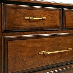 Goo-Ki 6 Pack Brushed Brass Cabinet Handle Drawer