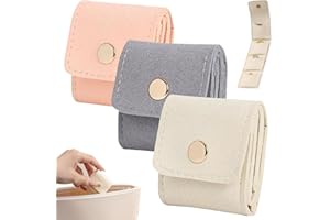 ROTTIPE Compact Travel Jewelry Organizer Bag - Portable Foldable Roll with Buckle, Ideal for Earrings, Rings, and Necklaces - Travel-Friendly Small Jewelry Case