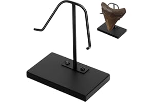 Chunful Metal Display Stand Megalodon Shark Tooth Display Holder with Base for Mineral Agate, Rocks Crystal, Gemstones, Fossils, Coral Geodes, Plate and Photo
