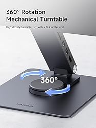 Hagibis Magnetic iPad Stand with USB C Docking