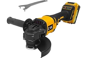 L1NXIXI 4-1/2" Cordless Angle Grinder for De-Walt 20V MAX Battery, 8500RPM Brushless Motor with 3 Speed Control, Ideal for Cu