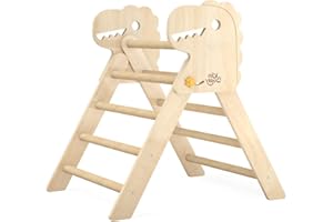 KidsBuddy Pikler Triangle Climbing Toys for Toddlers 1-3 Inside Wooden Climbing Toys Baby Climbing Gym Toddler Montessori Toys Pikler Triangle Only