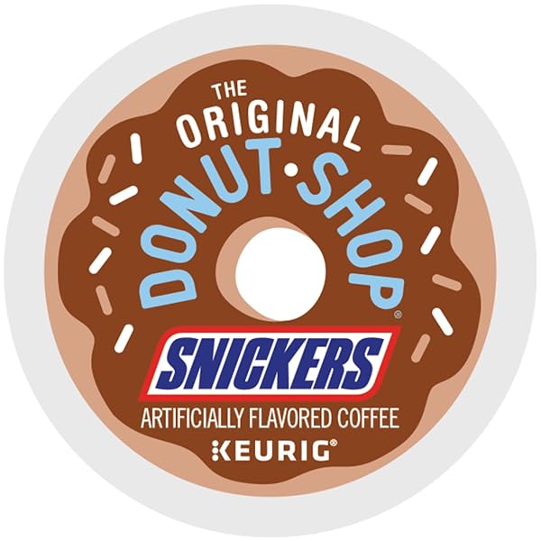 THE ORIGINAL DONUT SHOP SNICKERS COFFEE, KEURIG SINGLE SERVE K-CUP PODS, FLAVORED COFFEE, 24CT