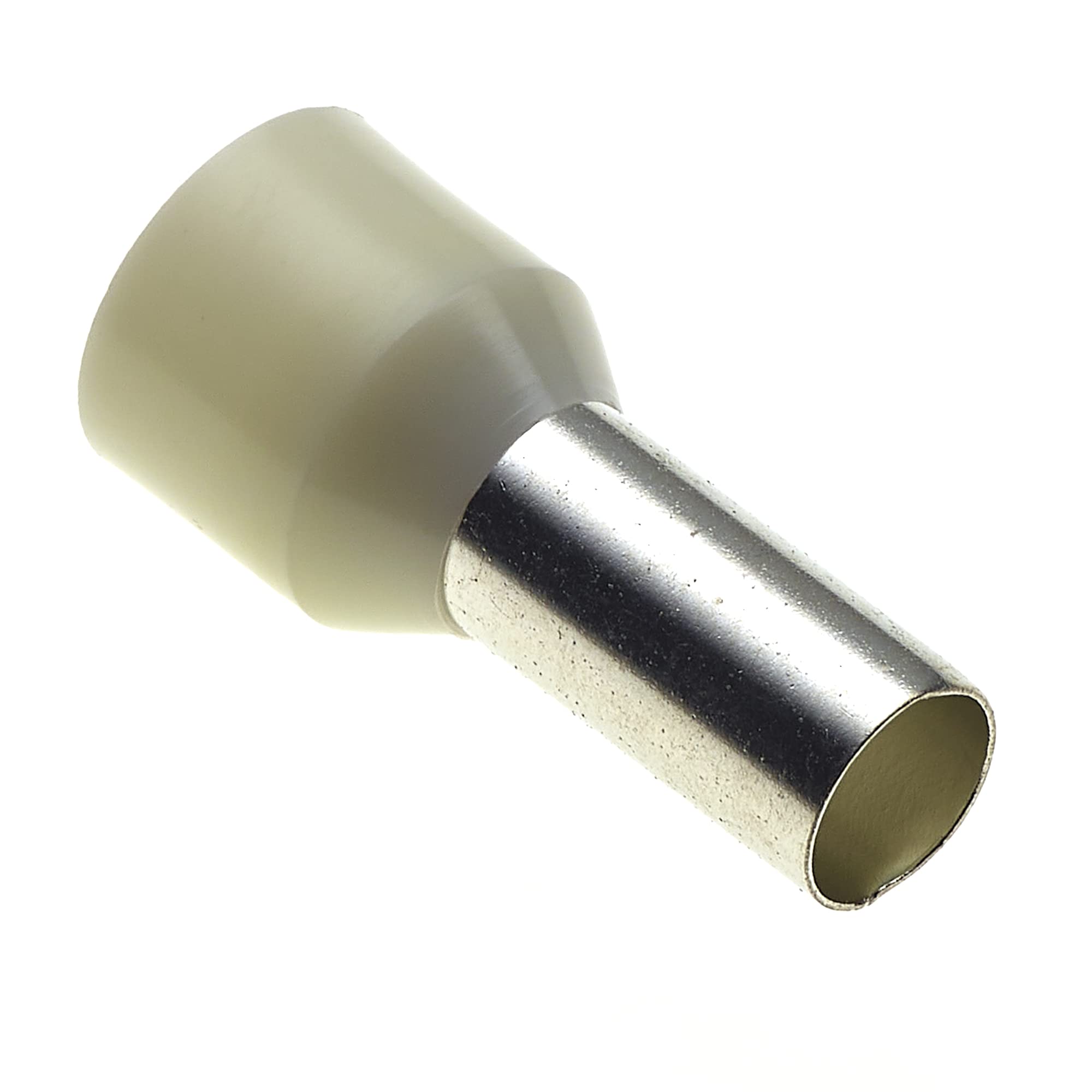 Insulated Ferrule, 12x16mm, Pack Of 100 - Wire Copper Crimp Connector Insulated Ferrule Pin, Cord End Terminal Connectors, French Ivory Nylon Ferrules Connectors