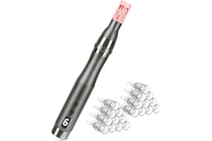 GLEMME Microneedling Roller Pen Microneedle Derma Roller Pen Dermabrasion Roller 0.25mm, Microneedle Roller 0.25mm for Women Men Home Use