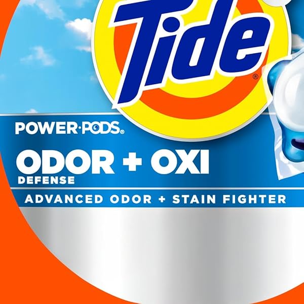 TIDE ULTRA OXI POWER PODS WITH ODOR ELIMINATORS LAUNDRY DETERGENT PACS, 25 COUNT, FOR VISIBLE AND INVISIBLE DIRT