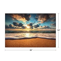 Beautiful Beach Sunrise Over The Sea Landscape