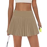 LouKeith Pleated Tennis Skirt High Waisted Golf Skirts with Shorts Pockets Casual Workout Athletic Skorts for Woman
