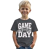 GLIGLITTR Boys Game Day Shirts Kids Football Sunday Tshirt Football Season Tee Team Sports Fans Lover Short Sleeve Tops 6-11Y