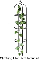 DIVCHI 1.9m Steel Garden Obelisk Climbing Plant Support Black view 2