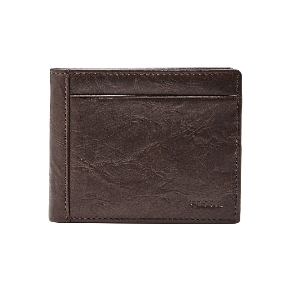Fossil Wallet for Men Neel, Leather Bifold brown 11.43 cm L x 1.9 cm W x 8.89 cm H ML3899200
