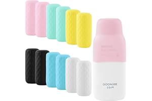 HEMOUR 12 Pcs Elastic Sleeves for Leak Proofing, Thickened Silicone Bottle Covers for Travel, Reusable Leak Proof Skins for Container, Travel Essentials for Women