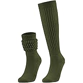 PLZSITDOWN Slouchy Socks for Women Stretchy Knee-High Scrunch Socks Soft Long Slouch Boot Socks