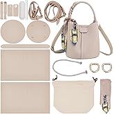 WADORN DIY Imitation Leather Bucket Bag Making Kit, Crossbody Bag Handicraft Making Set for Women's Handbags Handmade Shoulder Bag Sewing Accessories for Birthday Christmas Holiday, Misty Rose