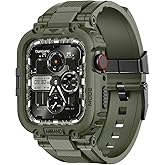 amBand M1 Sport Case Band for Apple Watch Ultra 3/2/1 & SE 3/2/1 & Series 11 10 9 8 7 6 5 4 3 49mm 46mm 45mm 44mm 42mm 41mm 40mm 38mm, Shockproof & Scratch Resistant Rugged Bumper for Men