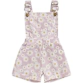 Afunbaby Toddler Baby Girl Clothes Daisy Overalls Shorts Sleeveless Suspender Jumpsuit Romper Cute Summer Outfit Clothing
