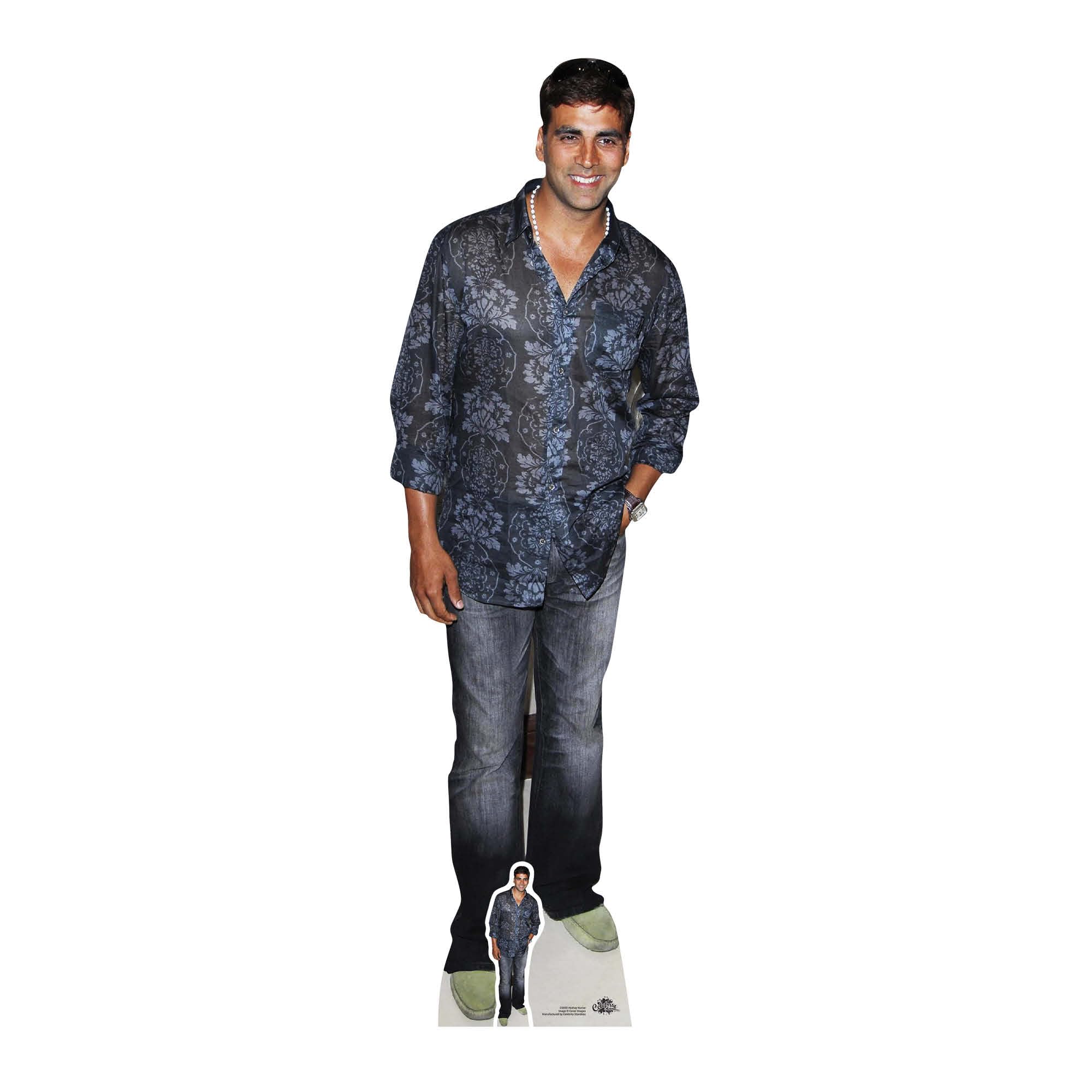 STAR CUTOUTS Life Size Cut Out with Mini Version of Akshay Kumar, Cardboard, Multi-Colour, 180 x 57 x 180 cm