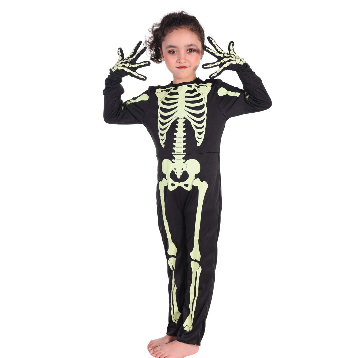 Photo 1 of Skelebone Costumes Kids Glow in The Dark Halloween Costume for Boys Girls 8T