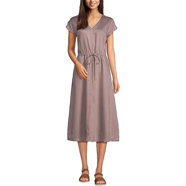 Lands' End Women's Starfish 3/4 Sleeve Dress X-Small Black at Amazon  Women's Clothing store