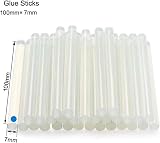 SMALUCK 7mm x 100mm Hot Glue Sticks Ultra Clear 50 pcs for Mini Melt Gun view 2