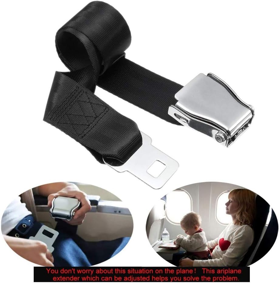 Amazon Com Adjustable Airplane Seat Belt Extender Seatbelt Suitable For Most Airlines Except Southwest Airlines Bring You A Comfortable Trip Black