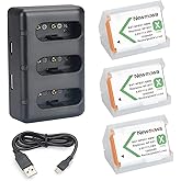 NP-BX1 Newmowa Replacement Battery (3-Pack) and 3-Channel USB Charger Set for Sony NP-BX1 and Sony DSC-RX100,DSC-RX100 II,DSC-RX100M II,DSC-RX100 III,DSC-RX100 IV,DSC-RX100 V/VII,ZV-1,ZV-1 II,ZV-1F