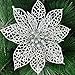 Ninko 10 Pcs 15 cm Artificial Hollow Poinsettia Silver Flower With Shining Edge For Christmas Tree Wreath House Decoration Flower With Shining Edge