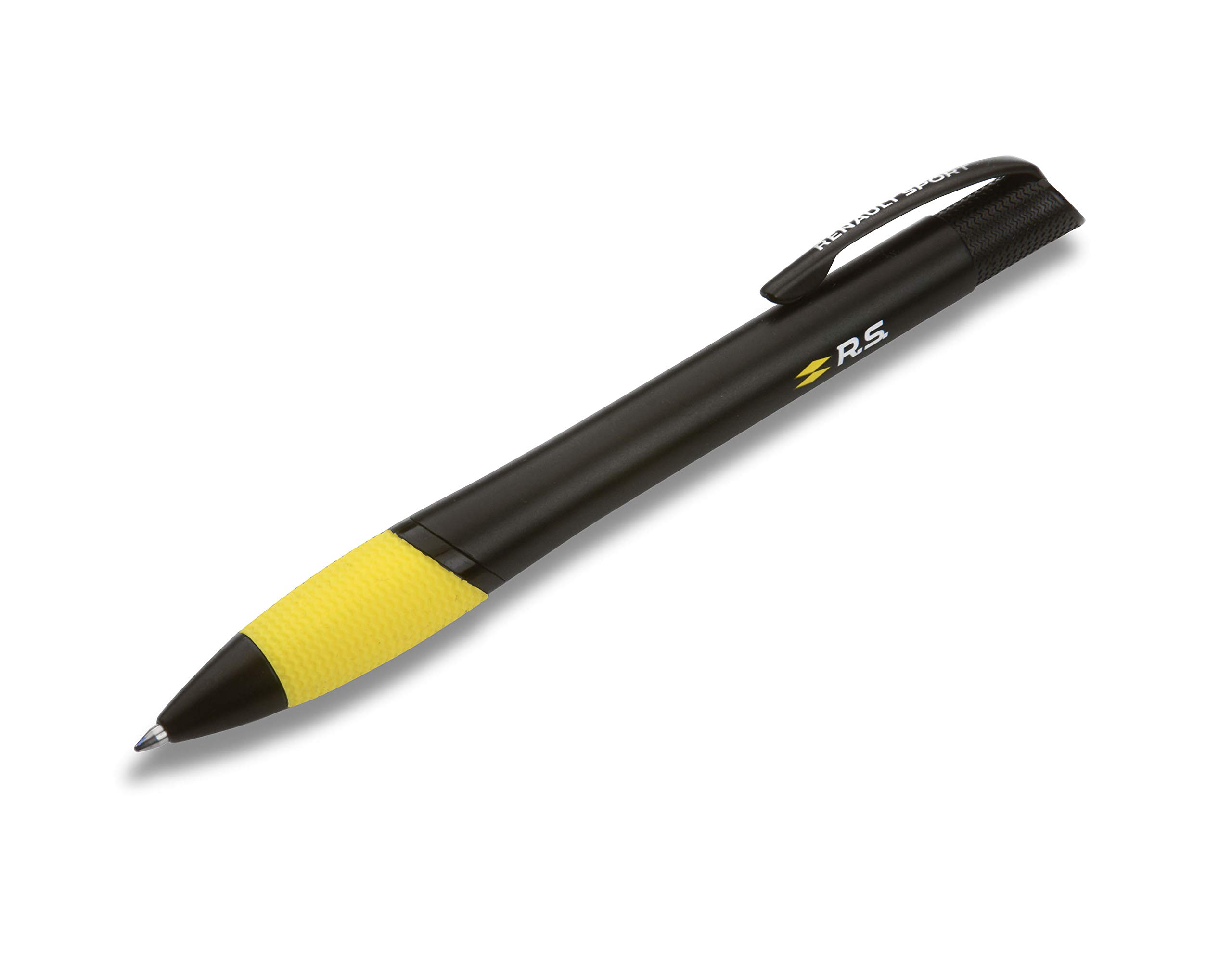 Renault Sport – Official Licensed Opera Ballpoint Pen – Edition 2019 – Matte Black Varnished Metal – Yellow Tip – Blue Ink