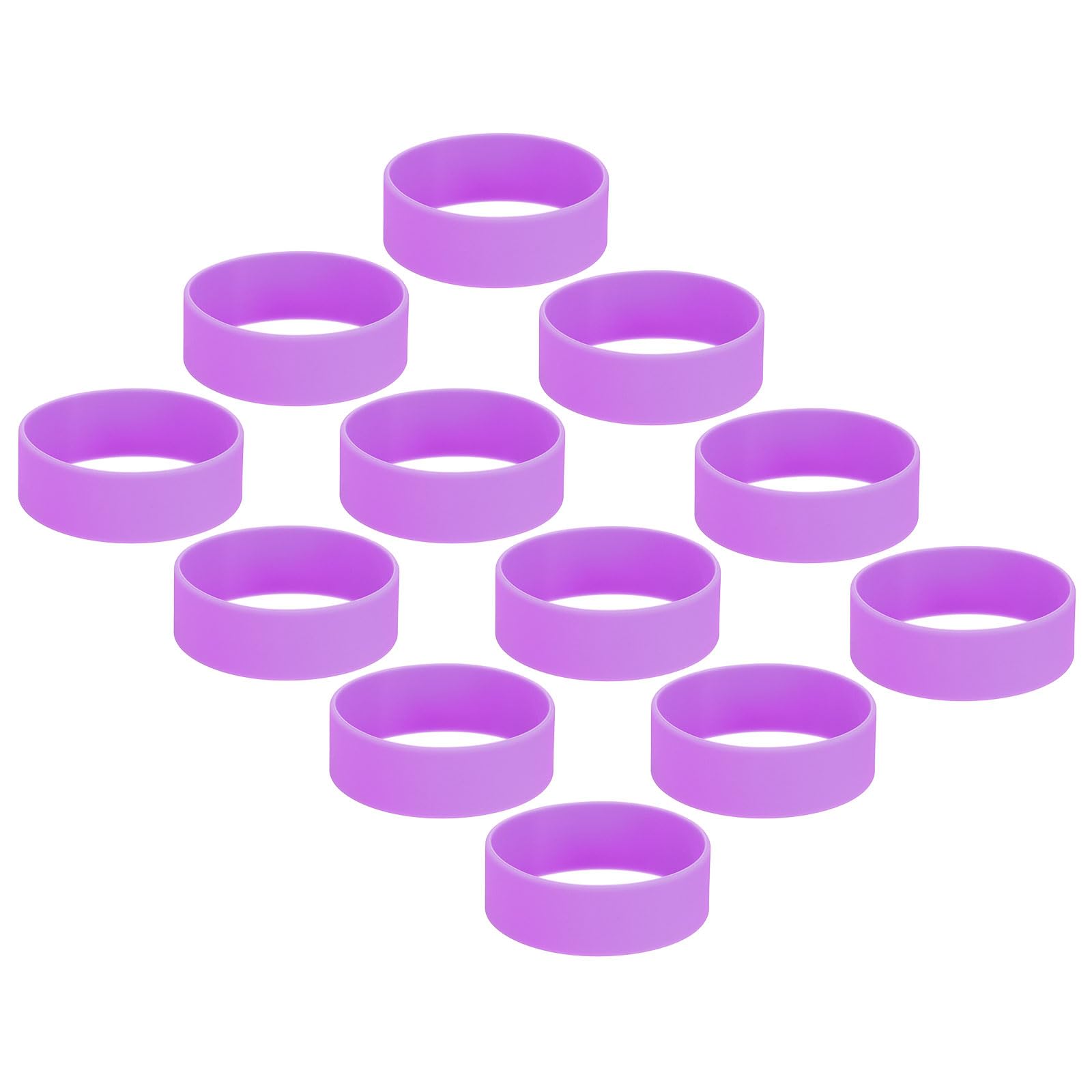 PATIKIL Elastic Sublimation Tumblers Holder Ring Bands, 12 Pcs Silicone Heat Resistant Sublimation Paper Wrap Ring for 20Oz Tumbler for DIY Craft Purple