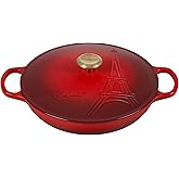 Le Creuset Eiffel Tower Collection Enameled Cast Iron Signature Braiser with Lid, 3.5 qt., Cerise